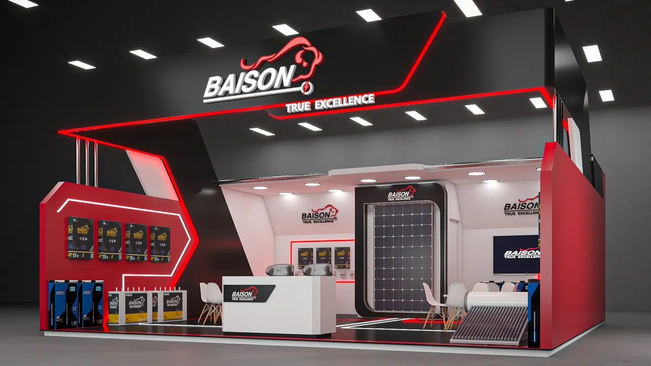 3D render of the BAISON exhibition stand designed by KO DESIGN